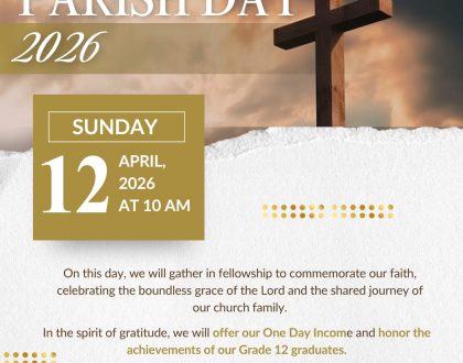 Parish Day 2026, One Day Income Collection and Memento for Grade 12